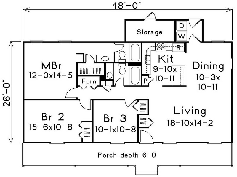 HPP 24245 house plan main floor
