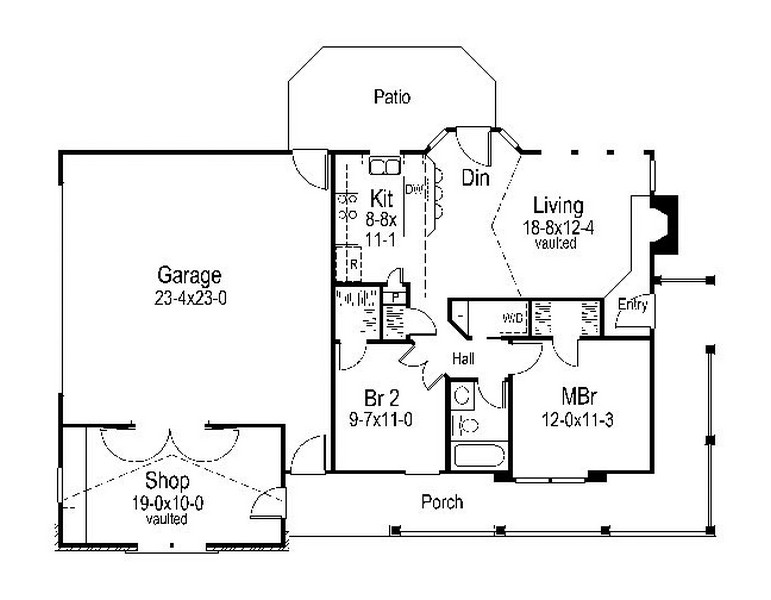 HPP 24261 House Plan main floor