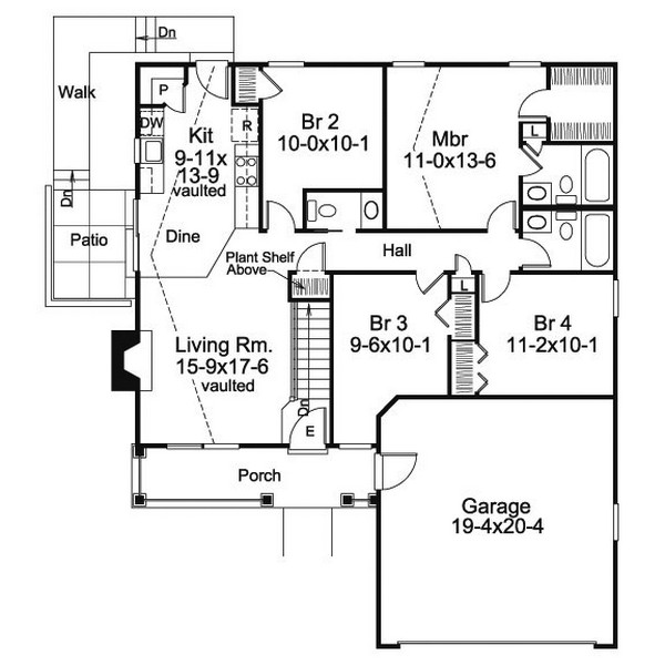 HPP-24308 house plan main floor