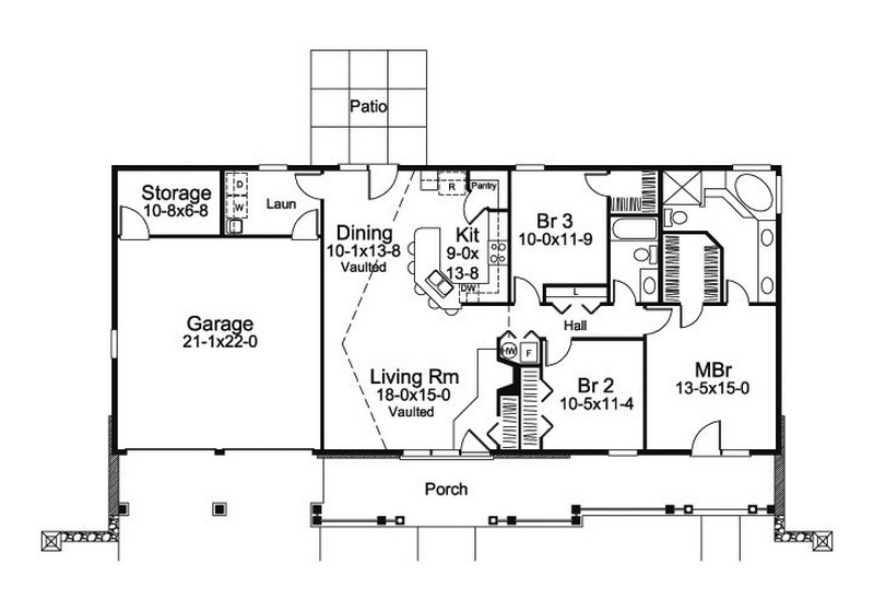 HPP-24316 house plan main floor