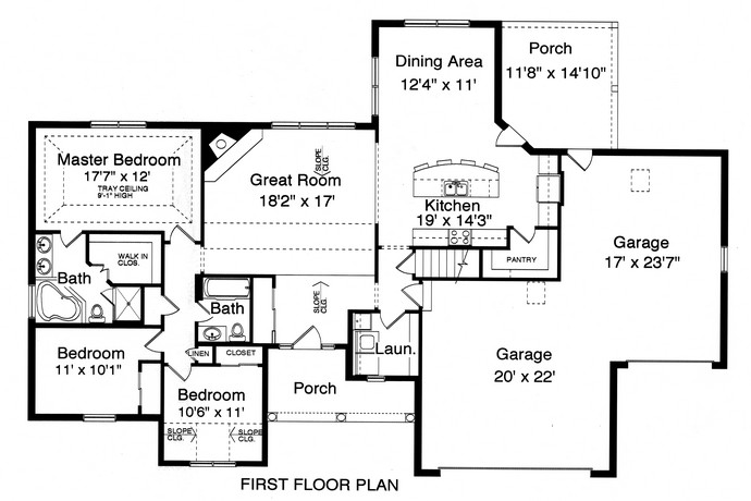 HPP 24178 house plan FIRST FLOOR PLAN-1