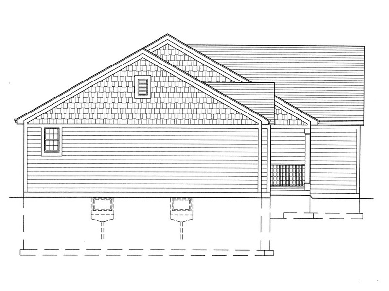 HPP 24168 house plan left side elevation