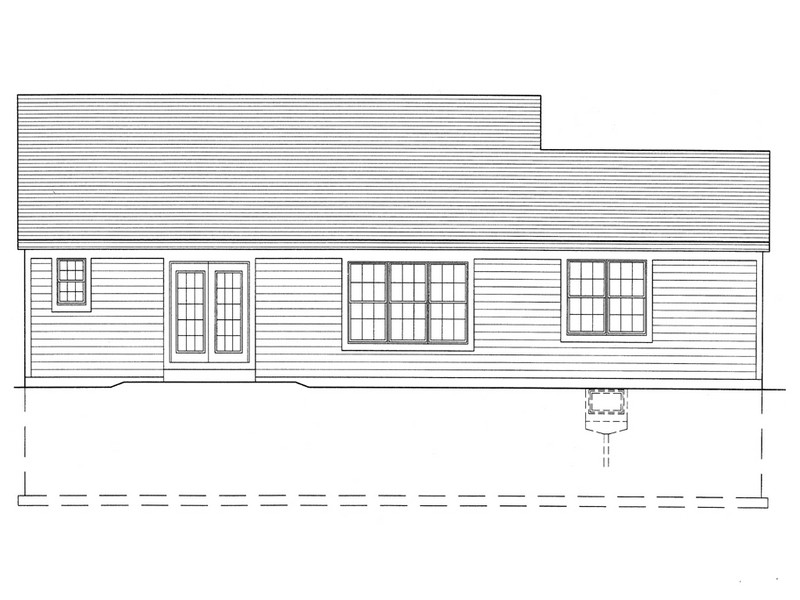 HPP 24168 house plan  rear elevation