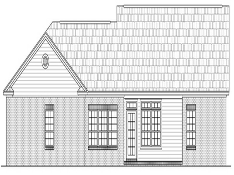 HPP-24343 house plan rear