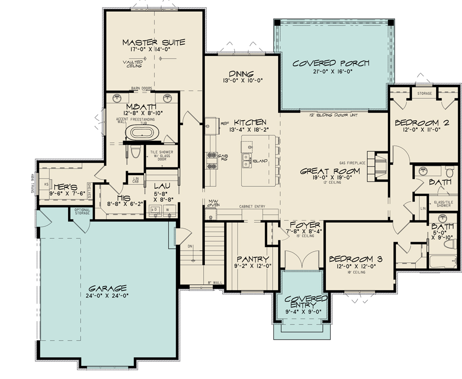 SMN1060-1 Lower Level Floor Plan