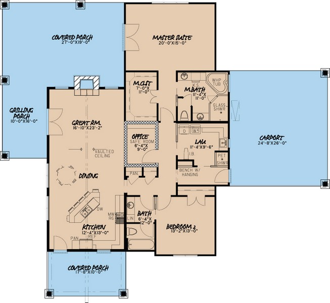 HPP 21299 house plan -Main-Color